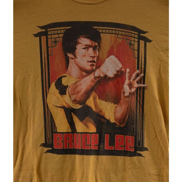 Bruce Lee Martial Arts Game Of Death Fist Of Fury‎ Men's T-Shirt Yellow Size L - Picture 2 of 5